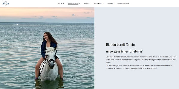 Reiturlaub, Reiterferien an der Ostseeküste mit Ferienwohnungen und Ferienhäuser