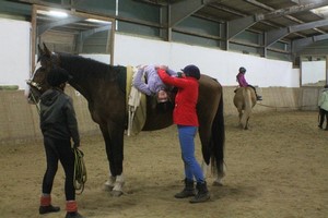 Reitunterricht von einer richtigen Reitlehrerin