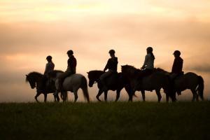 Reiten in den Sonnenuntergang Romantik pur