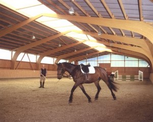 Reithalle von der Reitanlage - Ferienpension Mühlberghof