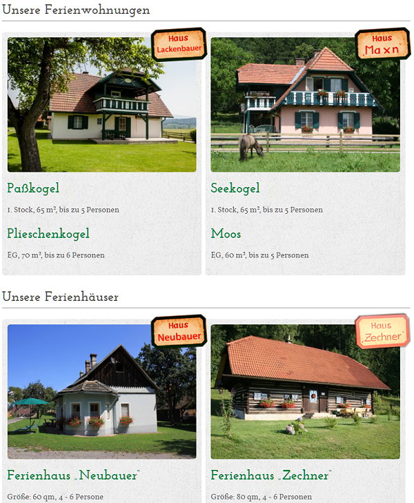 Ferienwohnungen, Ferienhäuser in Kärnten - Urlaub in Kärnten