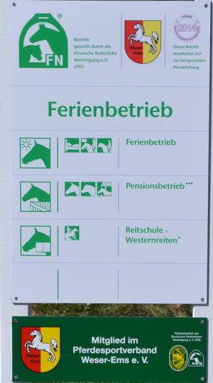 Zertifizierter FN Reitbetrieb - Mitglied im Pferdesportverband Weser-Ems